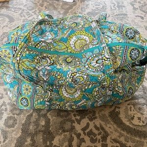 Very Bradley weekender. Turquoise blue peacock paisley style.
